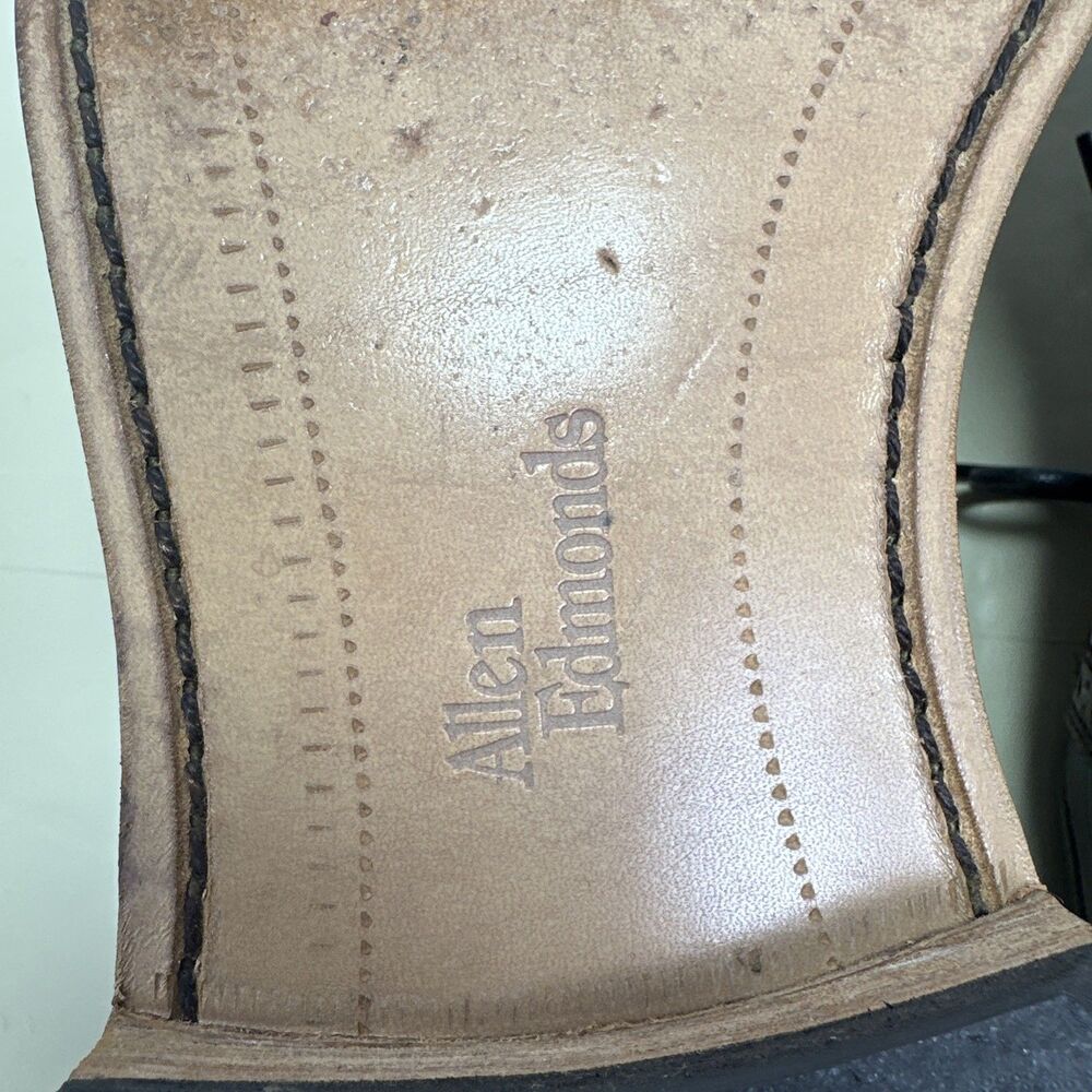 Allen Edmonds FINCH Men's Sz 9 Brown and Black Leather Lace Up Saddle Shoes - Picture 5 of 9